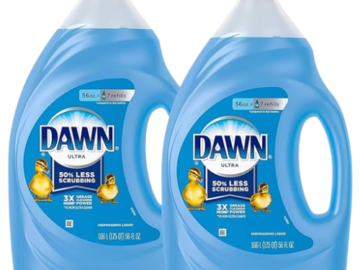 Dawn Ultra 2-Pack Dishwashing Liquid Soap Refills  as low as $9.35/2-Pack when you buy 3 (Reg. $16.88) + Free Shipping – $4.67/ 56 Oz Bottle