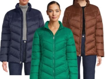 Time and Tru Women’s Chevron Midweight Puffer Jacket $19.98 (Reg. $22.98) – Various Colors, Sizes XS-2X