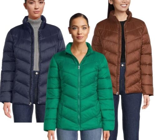 Time and Tru Women’s Chevron Midweight Puffer Jacket $19.98 (Reg. $22.98) – Various Colors, Sizes XS-2X