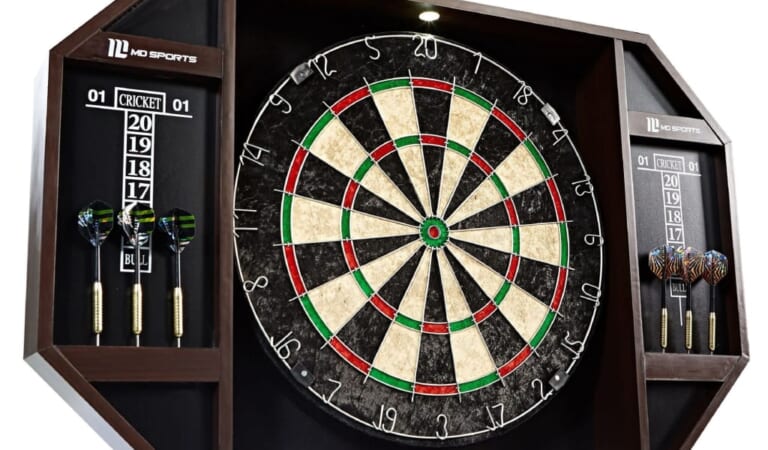 MD Sports Bristle Dartboard Cabinet Set for $49 + free shipping