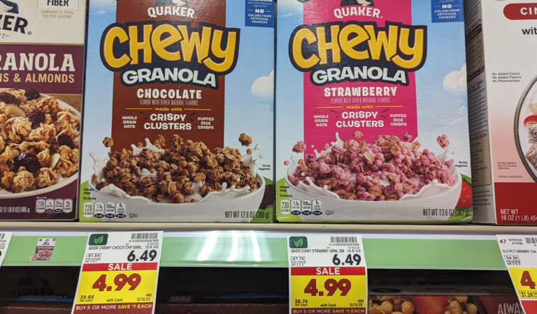 Quaker Chewy Granola As Low As $2.49 At Kroger