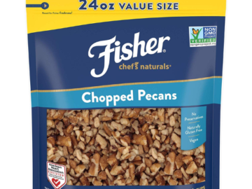 Fisher Chef’s Naturals Unsalted Chopped Pecans, 24 Oz as low as $9.50 Shipped Free (Reg. $13.47)