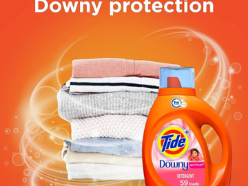 Tide Downy Laundry Detergent Liquid Soap, 59 Loads as low as $6.34 After Coupon when you buy 4 (Reg. $12.46) + Free Shipping! 11¢/Load!