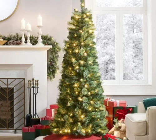 Pre-Lit Bethel Pine Pop-up Artificial Christmas Tree, 6 Ft $69 Shipped Free (Reg. $89) – With 793 tips and 150 LED lights