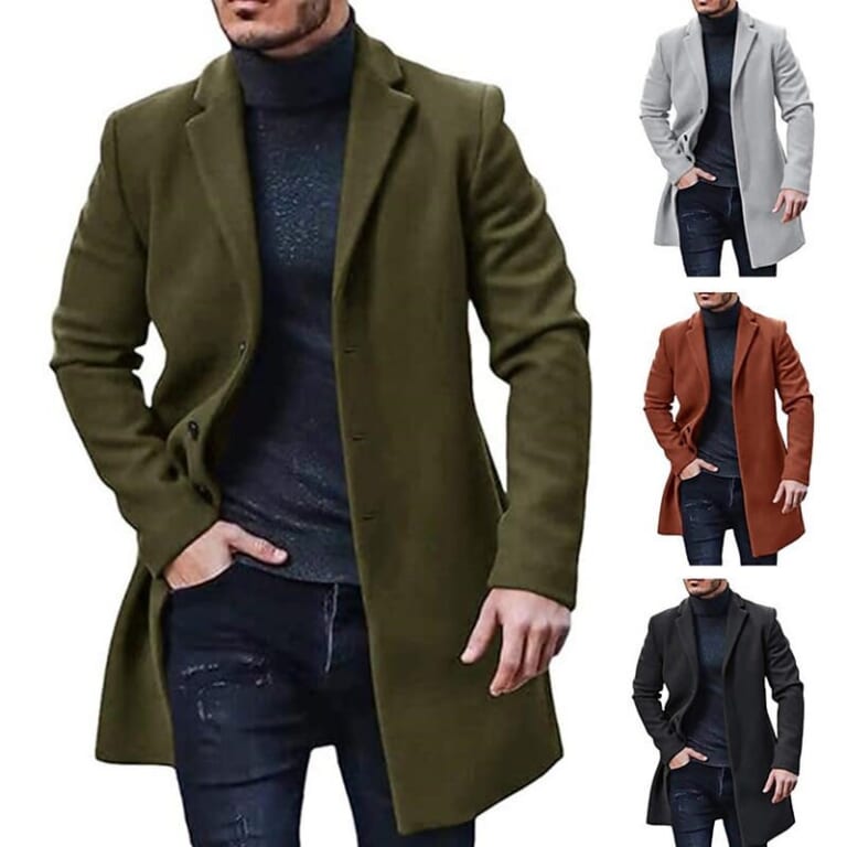 Vvcloth Men's Winter Trench Coat for $21 + $8 s&h