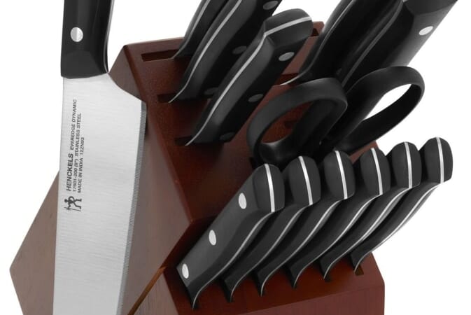 J.A. Henckels Everedge Dynamic 14-Piece Knife Block Set for $80 + free shipping