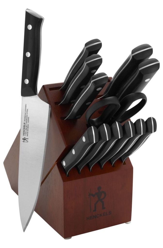 J.A. Henckels Everedge Dynamic 14-Piece Knife Block Set for $80 + free shipping