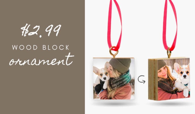 Double-Sided Wood Photo Ornament Only $2.99 With Code!