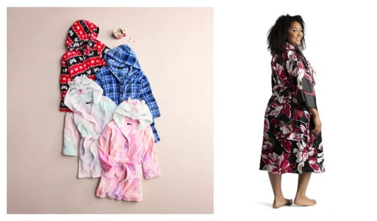 Kohl’s | Robes for the Entire Family Starting at $11.40