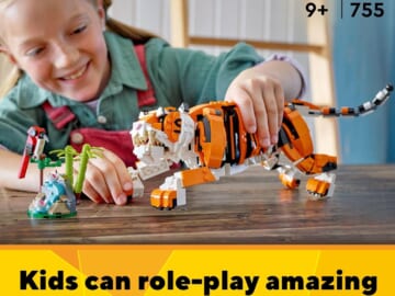 LEGO Creator 3-in-1 Majestic Tiger 755-Piece Building Set $39.99 Shipped Free (Reg. $50) – Transforms from Tiger to Panda or Koi Fish Set