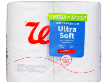 Walgreens Toilet Paper Mega Rolls (4-pack) only $1.99!