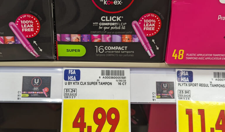 Grab U By Kotex Pads And Tampons For As Low As $2.99 At Kroger