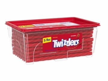 Twizzlers Twists Strawberry Flavored Licorice 5lb Tub