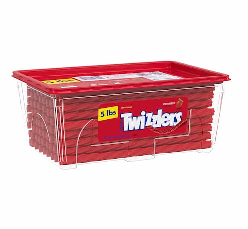 Twizzlers Twists Strawberry Flavored Licorice 5lb Tub