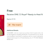 FREE Royal Ready-to-Heat Rice | Publix Digital Coupon