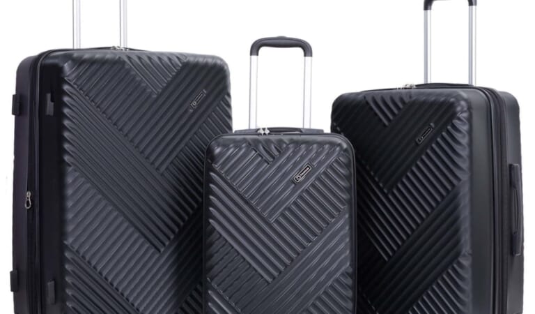 Travelhouse 3-Piece Hardshell Luggage Set for $90 + free shipping