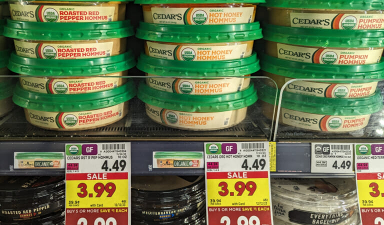 Cedar’s Organic Hummus Is As Low As $2.49 At Kroger (Regular Price $4.99)