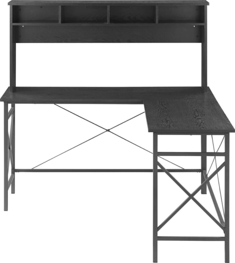 Insignia L-Shaped Computer Desk with Hutch for $150 + free shipping