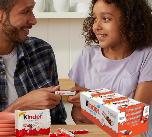 Kinder Milk Chocolate 18-Pack Candy Bars w/ Creamy Milky Filling $16.48 (Reg. $25.37) – 92¢/Pack or 23¢/Bar