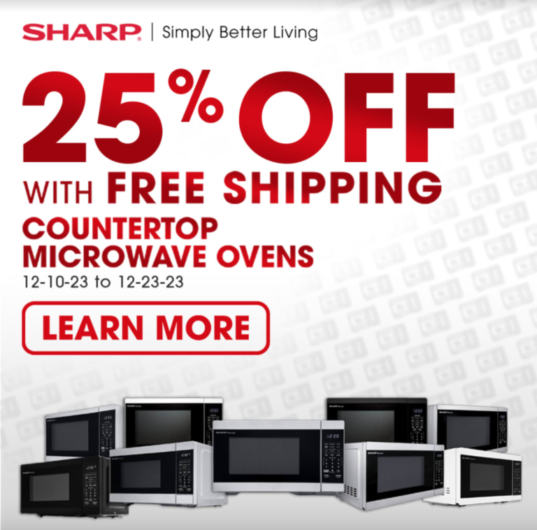 Sharp Countertop Microwave Ovens: 25% off + free shipping