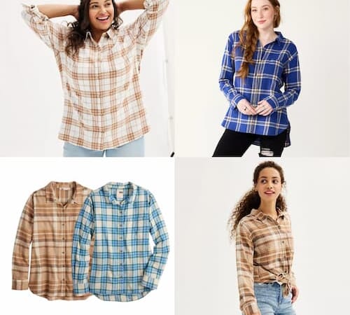 Juniors’ Flannel Shirts only $9.74 at Kohl’s!