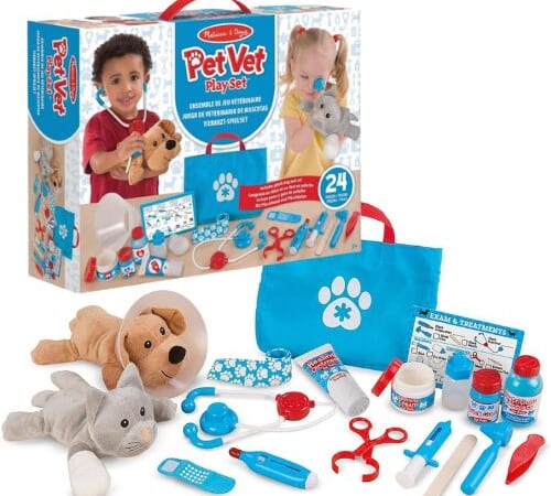 Melissa & Doug Kid’s Examine and Treat Pet Vet 24-Piece Play Set $20 After Coupon (Reg. $38) – STEAM Toy