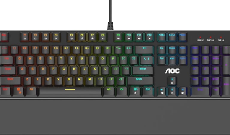 AOC Gaming Full RGB Wired Mechanical Keyboard for $20 + free shipping w/ $35