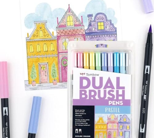 Dual Brush Pen Art Markers, Pastel, 10-Pack as low as $10.68 Shipped Free (Reg. $24) – $1.07/Pen