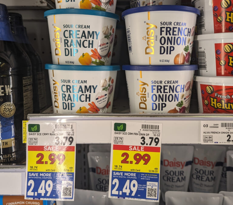 Get Daisy Sour Cream Dip For As Low As $1.49 At Kroger