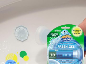 Scrubbing Bubbles 6-Count Fresh Gel Rainshower Scent Toilet Bowl Cleaning Stamps as low as $2.79 (Reg. $5.49) + Free Shipping – 46¢/Stamp