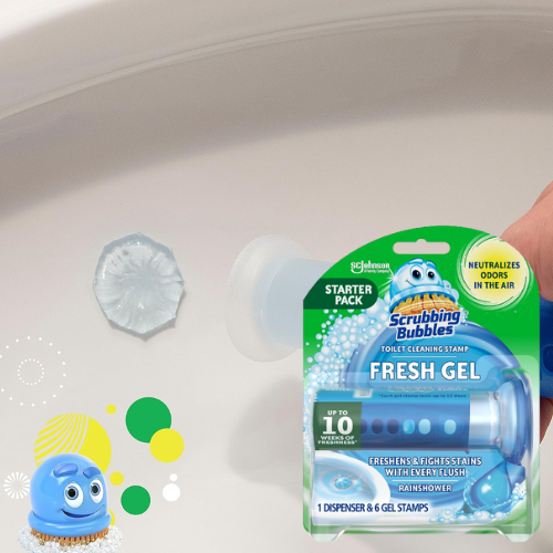 Scrubbing Bubbles 6-Count Fresh Gel Rainshower Scent Toilet Bowl Cleaning Stamps as low as $2.79 (Reg. $5.49) + Free Shipping – 46¢/Stamp