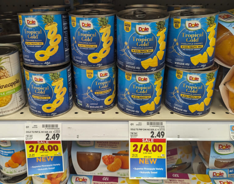 Dole Tropical Gold Pineapple Just $1.50 Per Can At Kroger