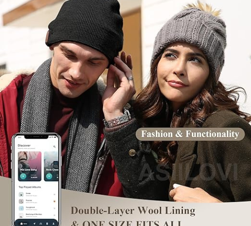 Stay warm and connected with Double-Layer Wool Lining Bluetooth Hat Beanie for just $10.04 After Code + Coupon (Reg. $26.08)