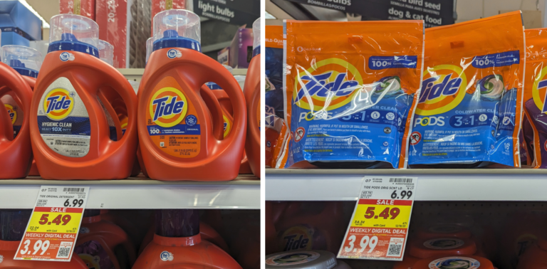 Tide Liquid Laundry Detergent Or Pods Just $3.99 At Kroger (Regular Price $6.99)