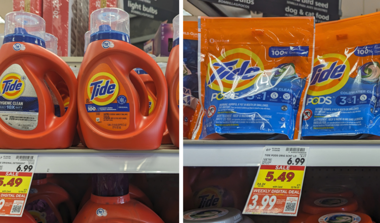 Tide Liquid Laundry Detergent Or Pods Just $3.99 At Kroger (Regular Price $6.99)