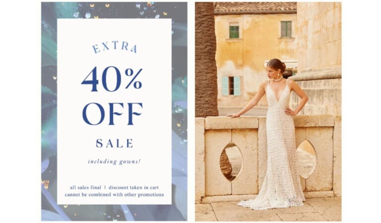 Anthropologie | Extra 40% Off Wedding Gowns & Bridal Sets!