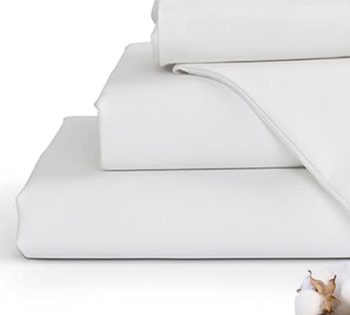 100% Cotton Percale Queen Size 4-Piece White Sheet Set $32.99 Shipped Free (Reg. $51.99)