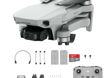 Certified Refurb DJI Mini 2 4K Quadcopter Drone 2-Battery Bundle w/ 32GB microSD Card for $330 + free shipping
