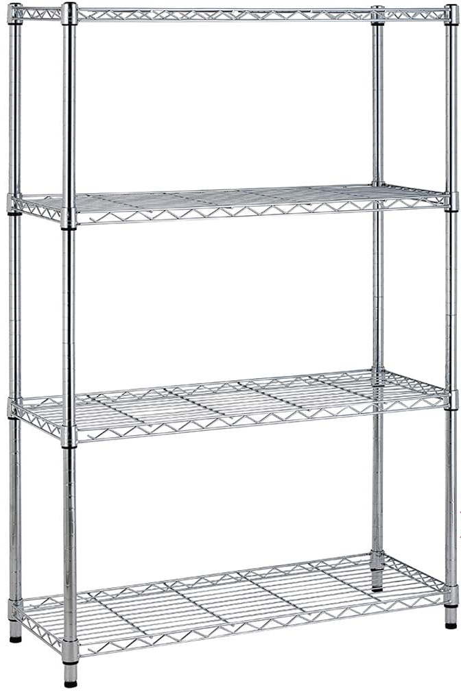 BestOffice 4-Tier 54" Steel Wire Metal Shelving Rack for $40 + free shipping