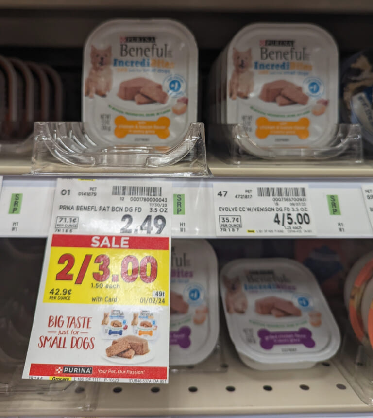 Get The Containers Of Purina Beneful IncrediBites Wet Dog Food For Just 75¢ At Kroger