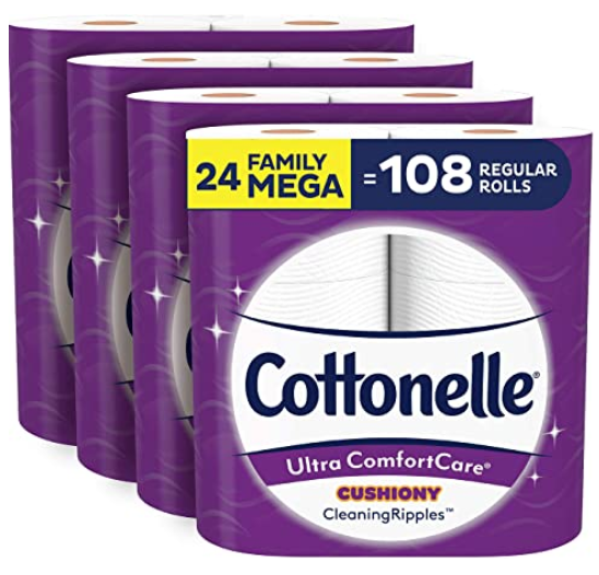 Cottonelle Ultra ComfortCare Soft Toilet Paper (24 Family Mega Rolls) only $18.51 shipped!