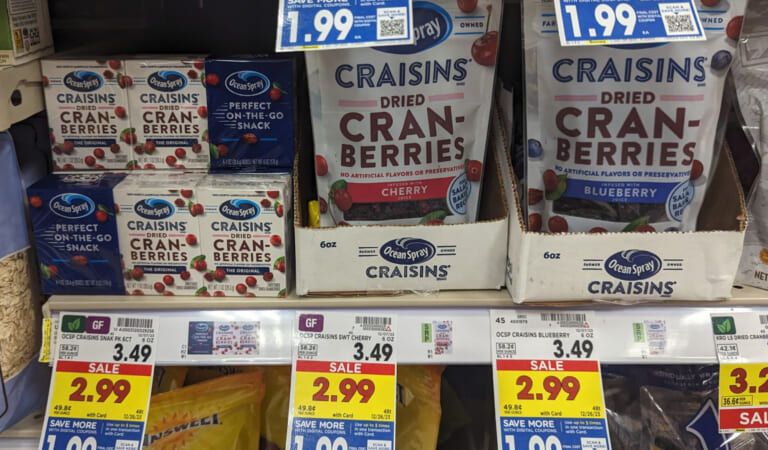 Ocean Spray Craisins 6-Packs Are As Low As $1.49 At Kroger