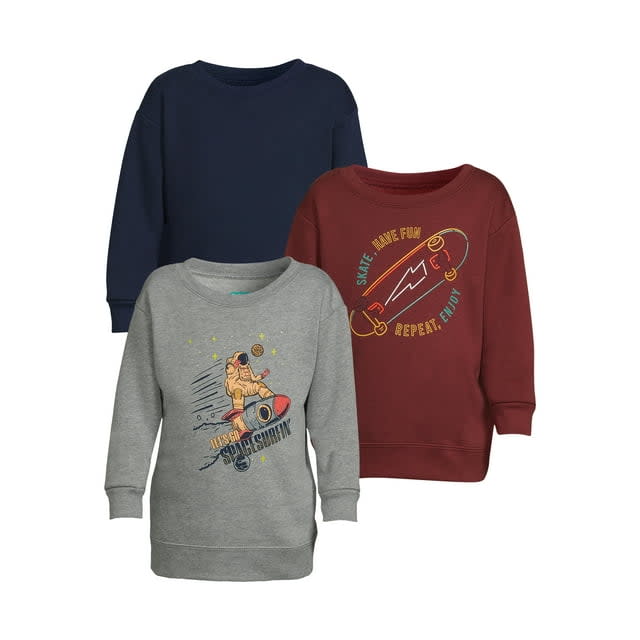 Garanimals Toddler Boys' Fleece Sweatshirt 3-Pack for $10 + free shipping w/ $35