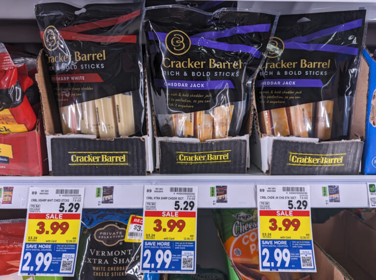 Cracker Barrel Cheese Sticks As Low As $2.24 At Kroger (Regular Price $5.29)