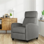 Experience ultimate comfort and style with Easyfashion Fabric Push Back Theater Recliner Chair with Footrest, Gray for just $97.39 Shipped Free (Reg. $129.99)