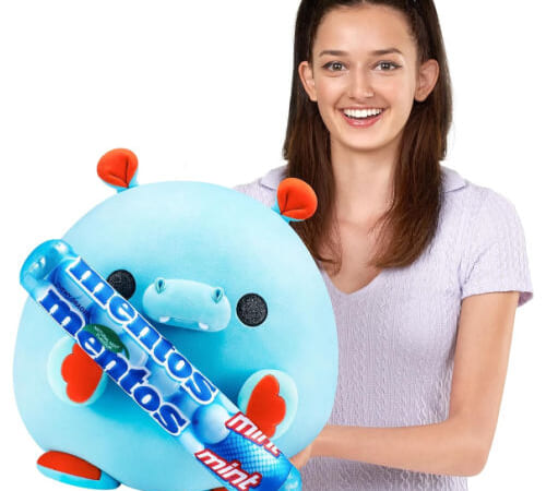 Snackles 14-Inch Hippo Super Sized Plush Stuffed Animal (Mentos) $10.49 (Reg. $20) – FAB Ratings!