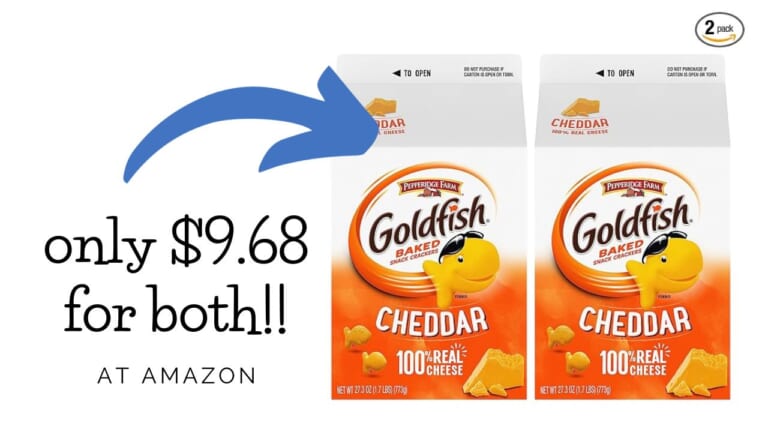 Goldfish Cheddar Crackers | 2 Cartons for $9.68!