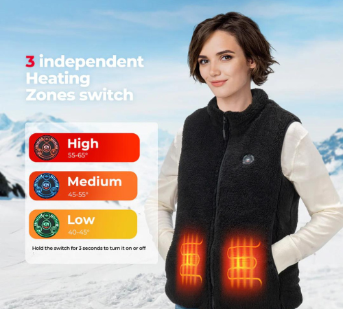 Embrace the colder seasons with this fashionable and functional Women’s Fleece Lightweight Heated Vest for just $35 Shipped Free (Reg. $69.99)