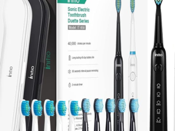 Experience advanced dental care with Sonic Electric Toothbrush for Adults Duo for just $13.99 After Code + Coupon (Reg. $56.99)