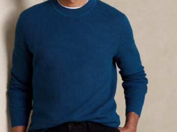 Banana Republic Factory Men's Racking-Stitch Sweater for $27 in cart + free shipping w/ $50